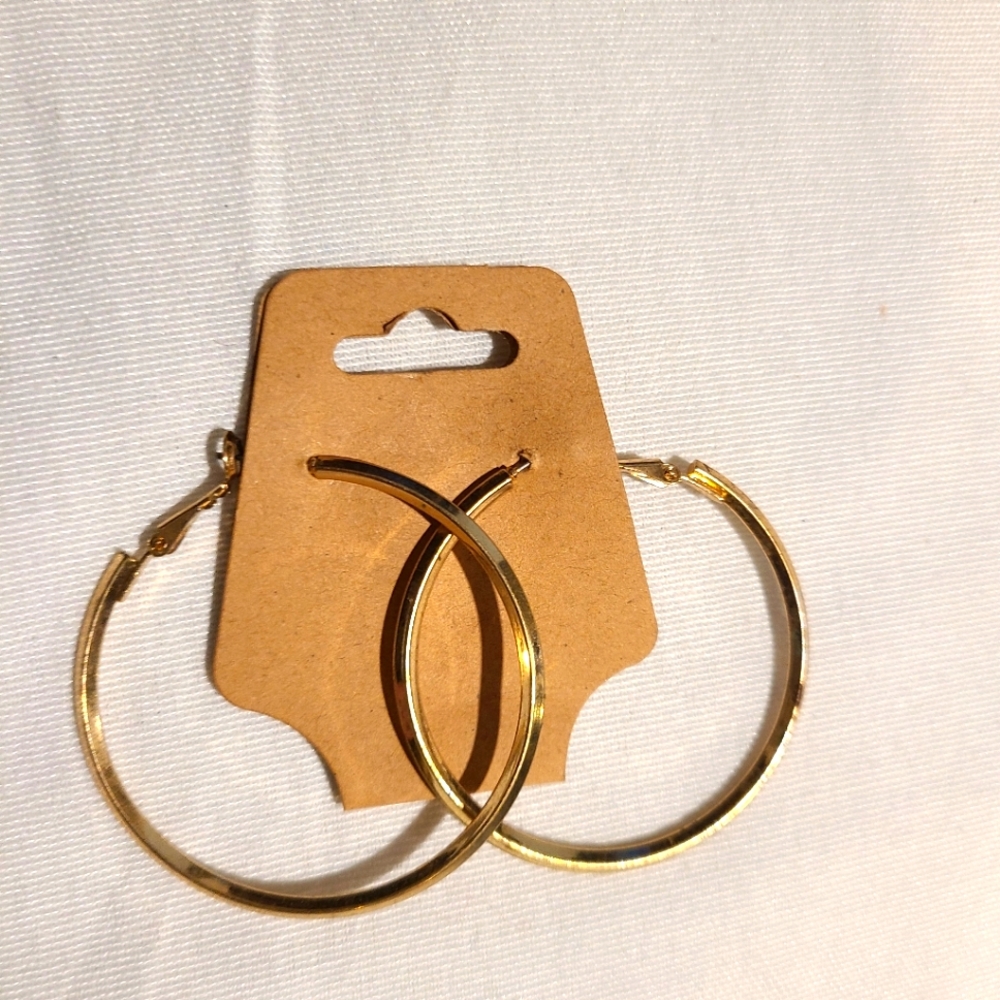 Goldtone Hoops